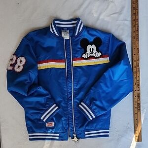 Disney Kids Blue Puffer Jacket with Mickey Mouse Patch